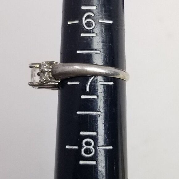 Vintage Sterling Silver Sparkly Rhinestone Cluster Ring, Size 7 Band, Estate - Picture 7 of 10